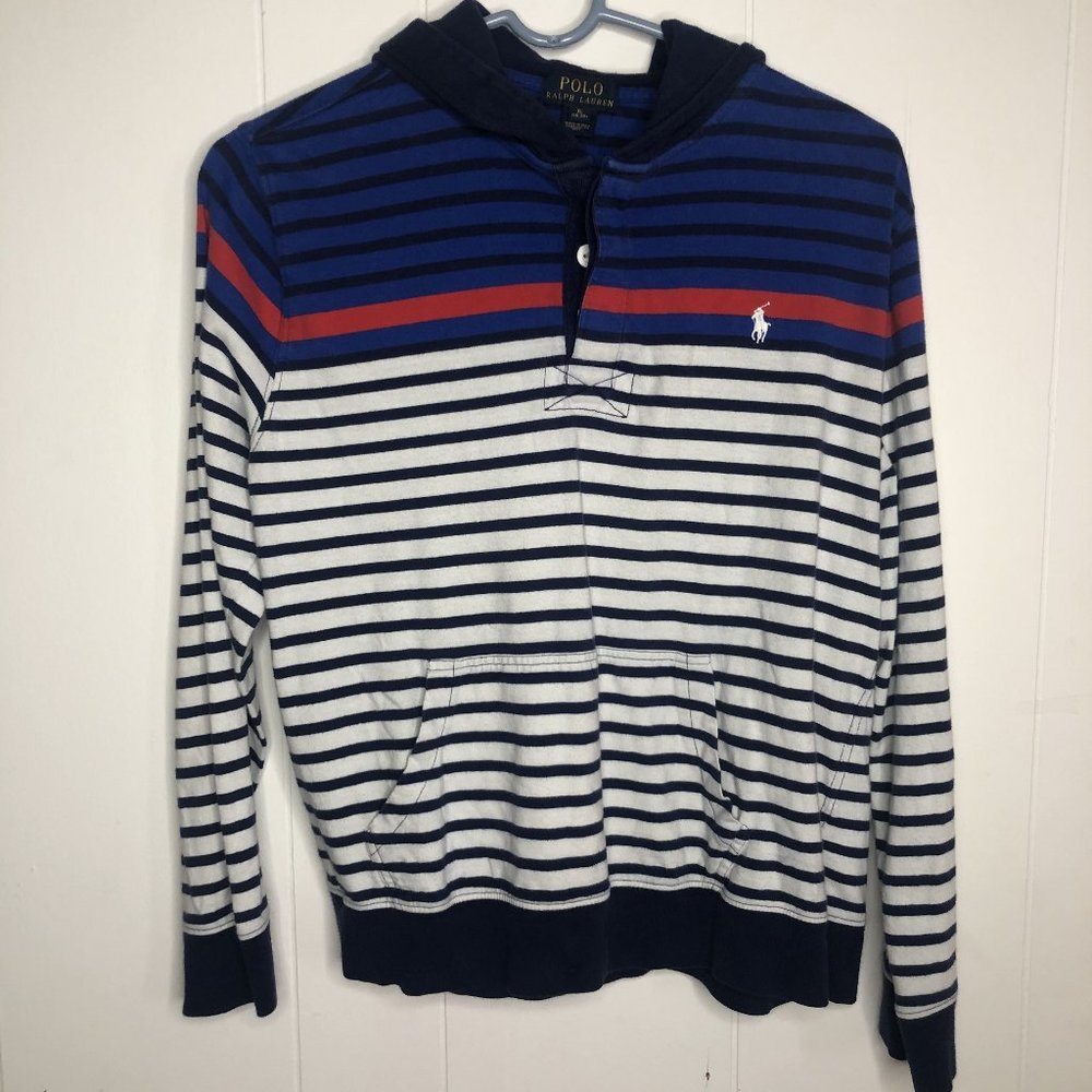 Polo Striped Hooded Shirt